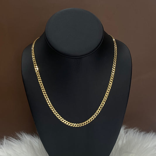 10K Yellow Gold American Cuban Chain / 14.6gr / 4.6mm / 20in