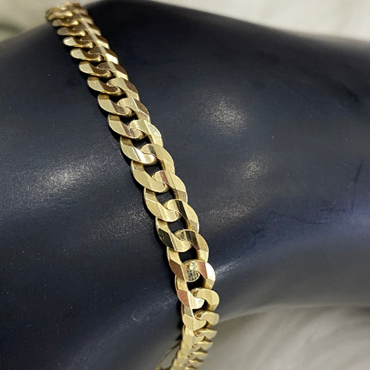 10K Yellow Gold American Cuban Bracelet / 5.1gr / 4.6mm / 6.5in