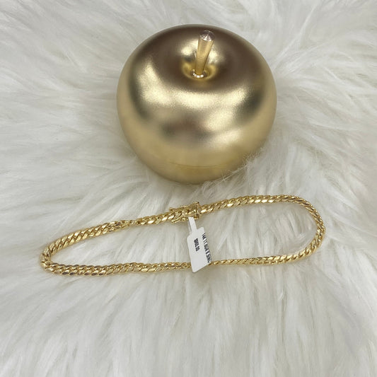 14K Yellow Gold Microcuban Bracelet / 18gr / 4.9mm / 8.5in