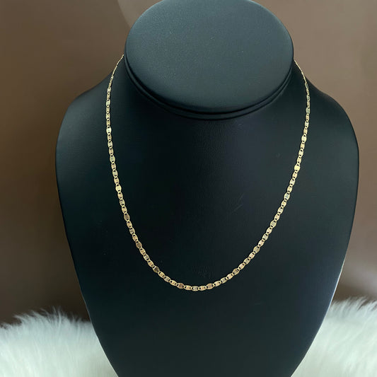 14K Three Colour Gold Mariner Chain / 2.2gr / 2.7mm / 16in
