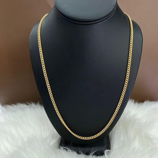 18K Yellow Gold Cuban Link Chain / 38.9gr / 3.8mm / 29in
