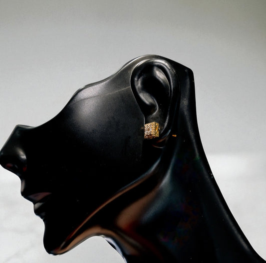 14K Yellow Gold Diamond Stud Earrings 0.70Ct / 2.2gr