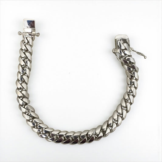 Silver Cuban Links Bracelet / 60.95gr / 10.4mm / 8.5in