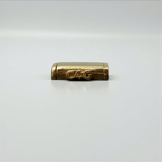 10K Yellow Gold Plain Sleek Lock / 3.7gr / 9mm