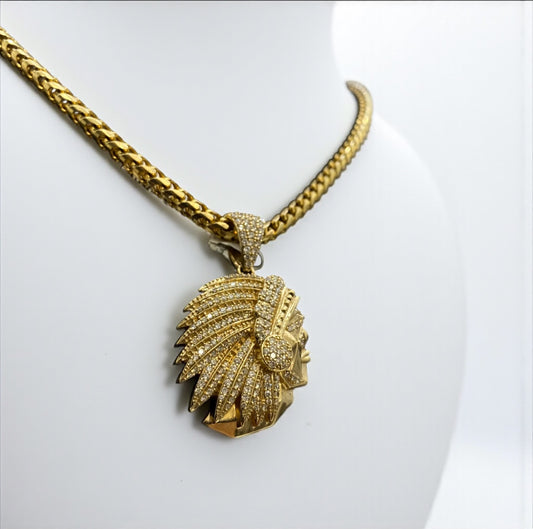 Indio Pendant 14K Yellow Gold With Diamond 1,81ct / 14gr