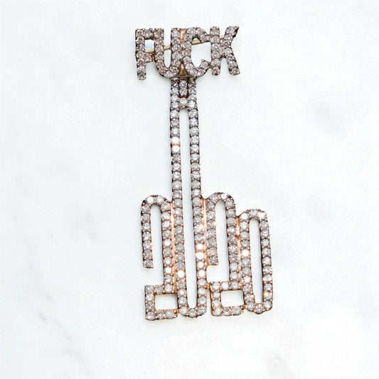 F*Ck 2020 Pendant 10K Yellow Gold With Diamond / 6.9gr