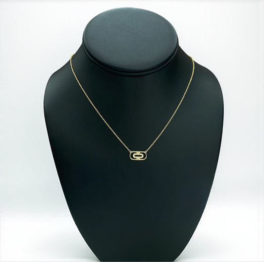 14K Yellow Gold Diamond Luxury Jewelry Set 0.07Ct / 1.8gr