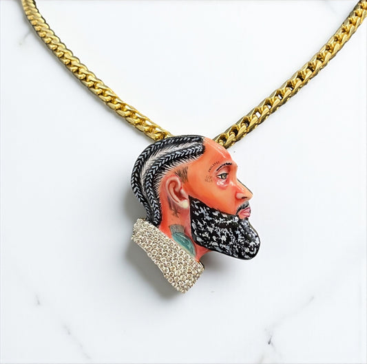 Rapper Pendant 10K Yellow Gold With Diamond 1ct / 11.7gr