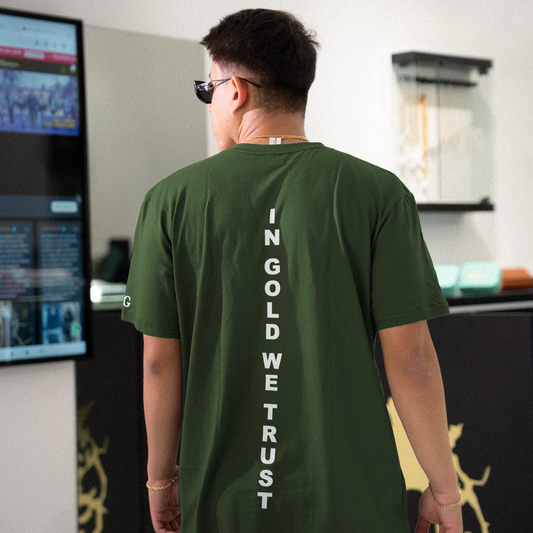 Heart / Panther Military Green T-Shirt