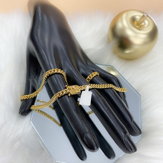 10K Yellow Gold Micro Cuban Chain / 55.8gr / 5.7mm / 24in