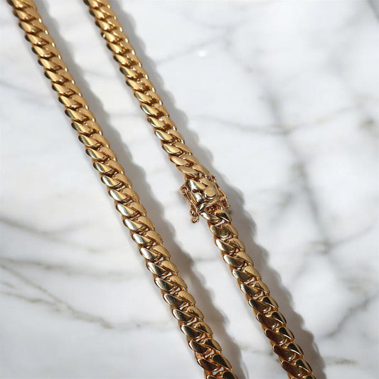 Chain Cuban Links 10K YG Size 7.7mm / 24.5in Weight 93.82