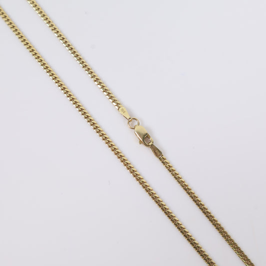 10K YG Micro Cuban Links Chain / 4.7gr / 2mm / 16in /