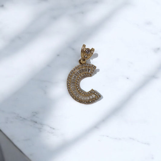 10K YG Big Letter C Pendant / 4.03 / 1.5in