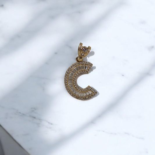 10K YG Big Letter C Pendant / 4.03 / 1.5in