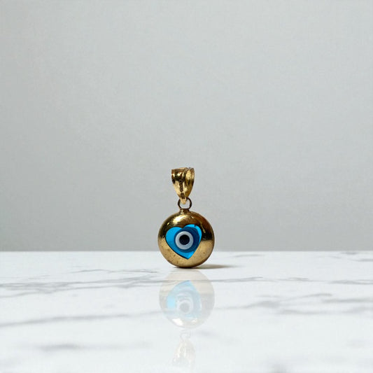 10K Yellow Gold Eye Of Fatima Pendant / 0.7gr