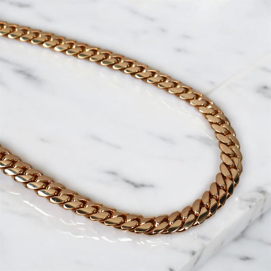 Chain Cuban Links 10K YG Size 11.7mm / 18in Weight 164Gr