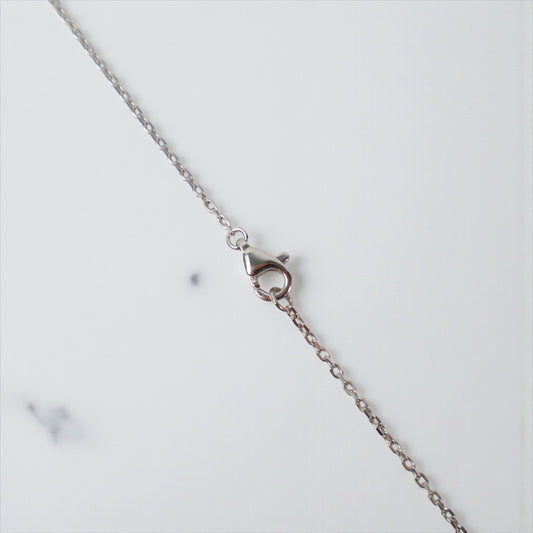 18K WG Diamond Nail Set Jewelry / 6.1gr / 1.3mm / 16in / D-0.75Ct