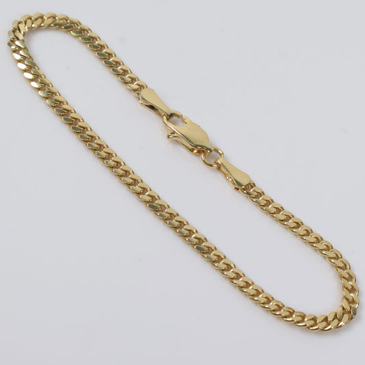 10K YG Micro Cuban Links Bracelet / 4.3gr / 3mm / 6.5in /