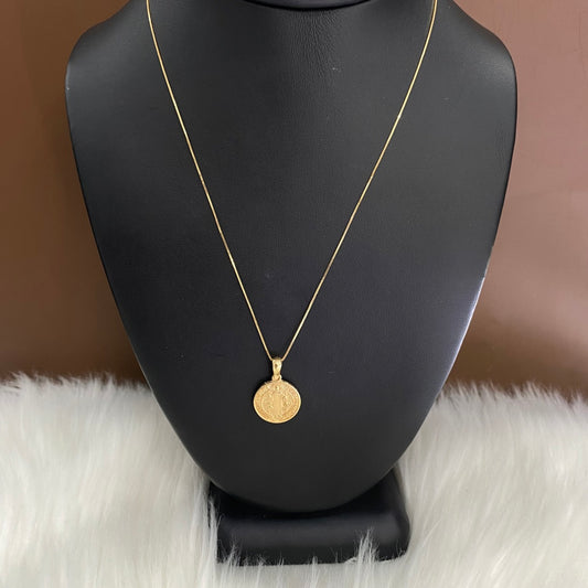 18K YG San Benito Set Jewelry / 5.1gr / 0.6mm / 18in /