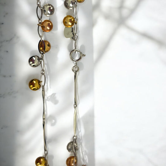 18K Three Colour Gold Luxury Chain With Charms / 5gr / 2.8mm / 18in