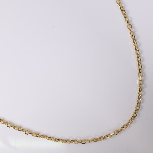 14K YG Paper Clip Chain / 6gr / 2.2mm / 22in /