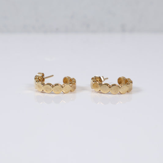 10K Yellow Gold Luxury Hoop Earrings / 2.2gr