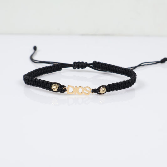18K YG Dios - Diamond Cut Balls Bracelet Tejido / 0.6gr / 4mm /