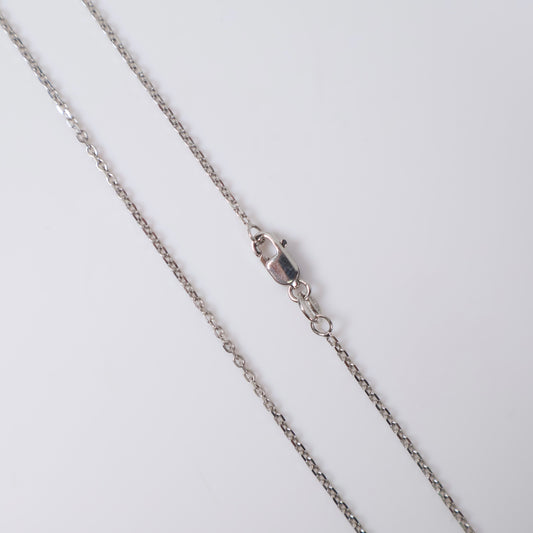 14K White Gold Infinite Diamond Necklace Jewelry Set / 3.7gr