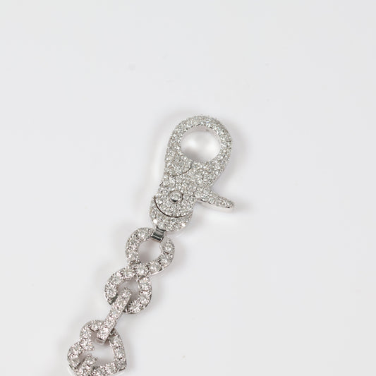 10K WG Diamond Infinite - Heart Chain / 49gr / 12mm / 17in / D-6.16Ct