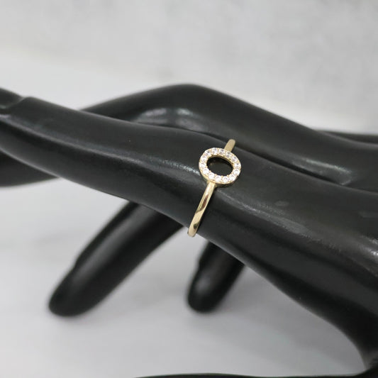 14K YG Letter O Ring / 1.35gr / Sz 7.5