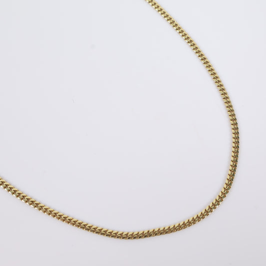 10K YG Micro Cuban Links Chain / 4.7gr / 2mm / 16in /