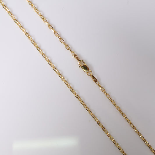 14K YG Paper Clip Chain / 4.3gr / 2mm / 18in /