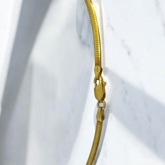 14K Yellow Gold Omega Chain / 13.7gr / 3mm / 16in