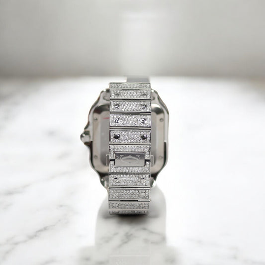 Watch Cartier Santos Bustdown Rose Gold Roman Dial Watch / 40mm / Ct Dia