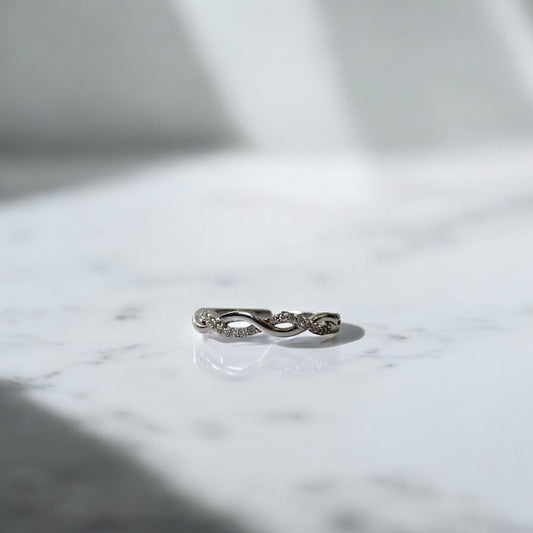 14K White Gold Diamond Fashion Rings Ct Dia / 2gr / Size 6.5