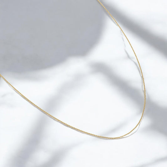 14K Yellow Gold Minicuban Chain / 1.1gr / 0.7mm / 18in