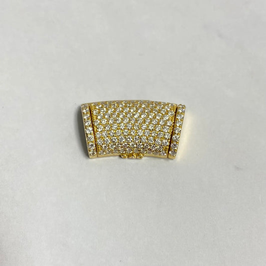 10K Yellow Gold Diamond Sleek Lock Ct Dia / 3gr / 9mm / 0.6in
