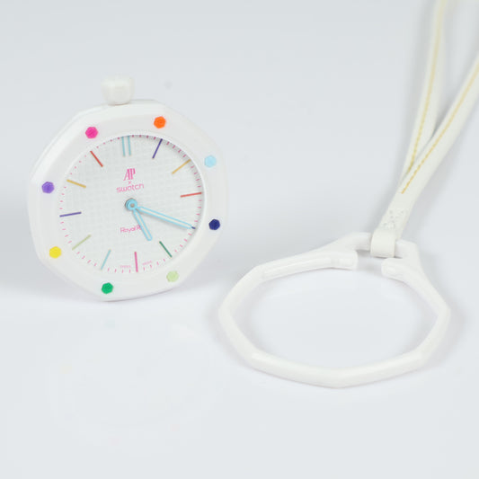 Swatch X Audemars Piguet Bioceramic Royal Pop Huit Blanc Watch / 40mm