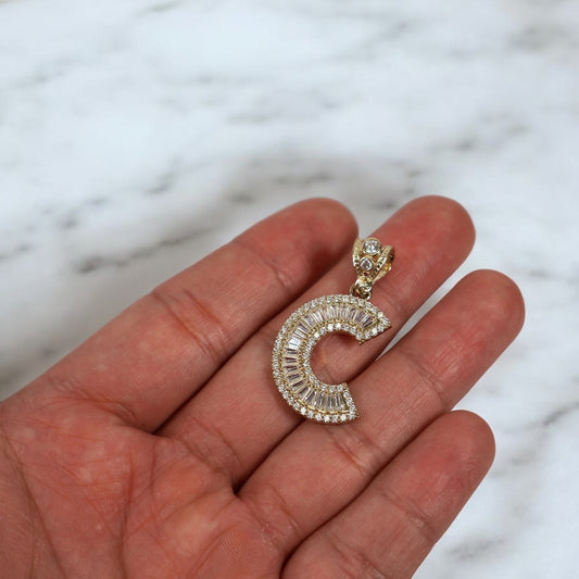 10K YG Big Letter C Pendant / 4.03 / 1.5in