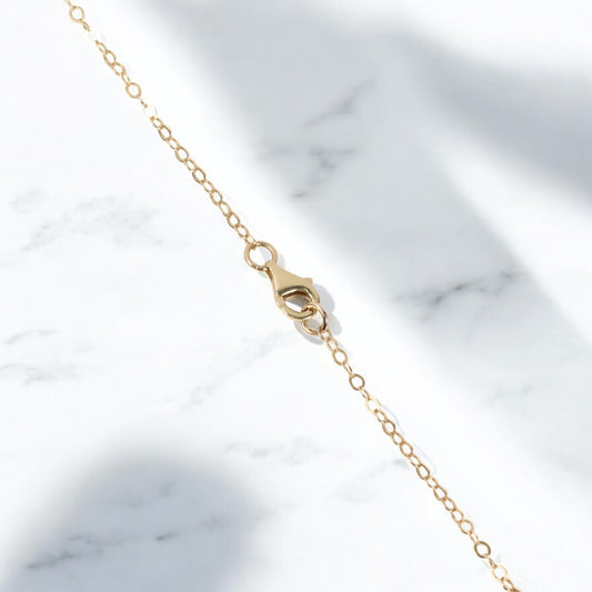 14K Yellow Gold Panther/Heart Chain With Zircons / 7.5gr / 1.9mm / 17in