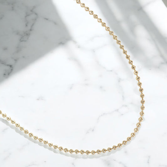 14K Yellow Gold Military Balls Chain / 17gr / 3mm / 26in