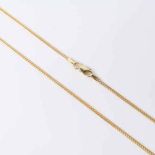 10K YG Mini Cuban Links Chain / 4.4gr / 1.5mm / 24in /