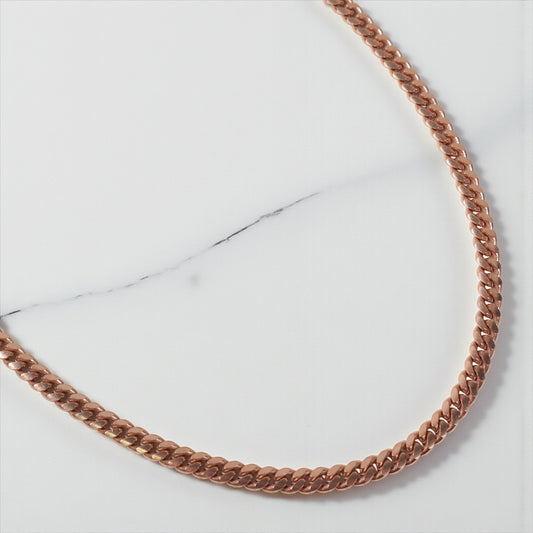Rose Gold Over Silver 999 Micro Cuban Links Chain / 40.4gr / 5mm / 24in /