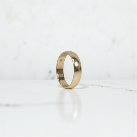 14K YG Band Engagement Ring / 2.82gr / Sz 12 / 5mm /