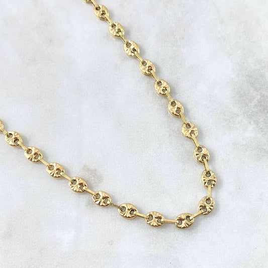 18K Yellow Gold Diamond Cut Gc Link Chain / 14.2gr / 5.7mm / 18in