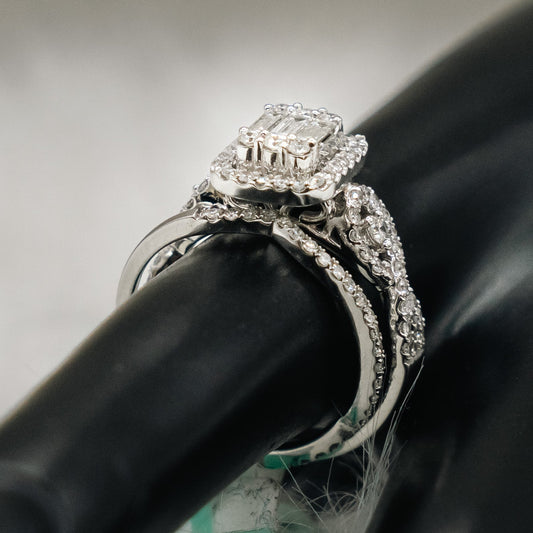 Luxury Diamonds Engagement Ring 14K White Gold / 5.5gr / Size 7