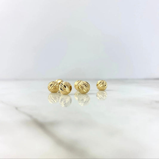 18K YG Diamond Cut Ball Accessory / 0.26gr / 7mm /