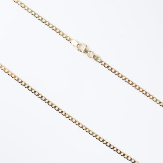 14K YG American Cuban Links Chain / 4.4gr / 2.5mm / 20in /