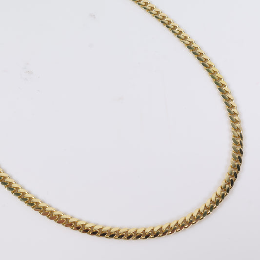 10K YG Micro Cuban Links Chain / 20.9gr / 3.2mm / 24in /