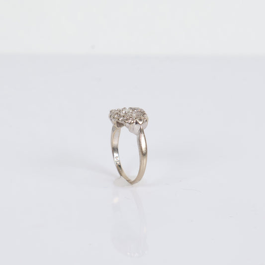 Little Hearts Ring 14K Yellow Gold With Zirconia / 2.5gr / Size 7